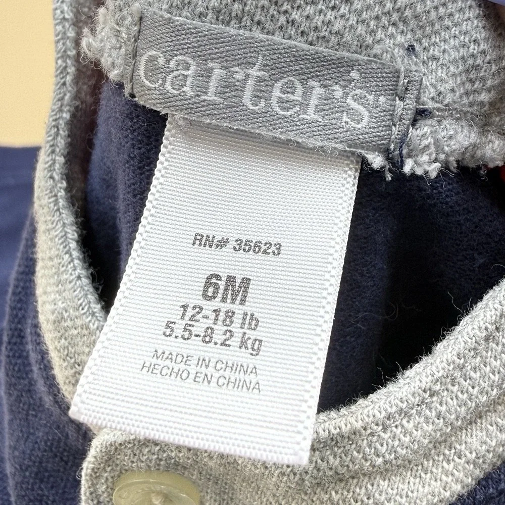 Carter's Baseball Romper Size 6 Months‎ Vintage Sports Cotton Rookie Year